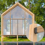 8Pcs Concealed Joist Hanger, 2" x 4"Outdoor Concealed-Flange Hanger, 2"x4" Outdoor Trim Concealed Flanges for 2"x4" Beam, Swing, Handrail, Fence woiron