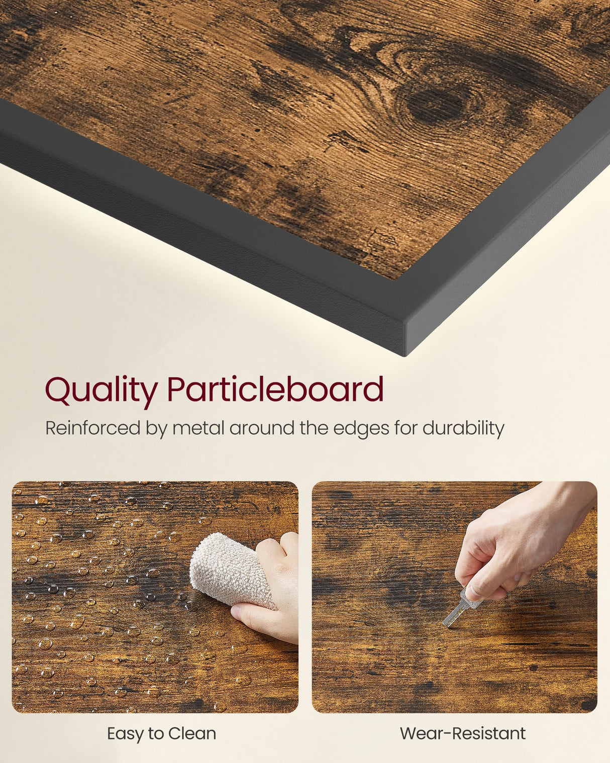 VASAGLE Modern TV Stand for TVs up to 65 Inches, 3-Tier Entertainment Center, Industrial TV Console Table with Open Storage Shelves, for Living Room, Bedroom, Rustic Brown and Black ULTV097B01 VASAGLE