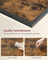 VASAGLE Modern TV Stand for TVs up to 65 Inches, 3-Tier Entertainment Center, Industrial TV Console Table with Open Storage Shelves, for Living Room, Bedroom, Rustic Brown and Black ULTV097B01 VASAGLE