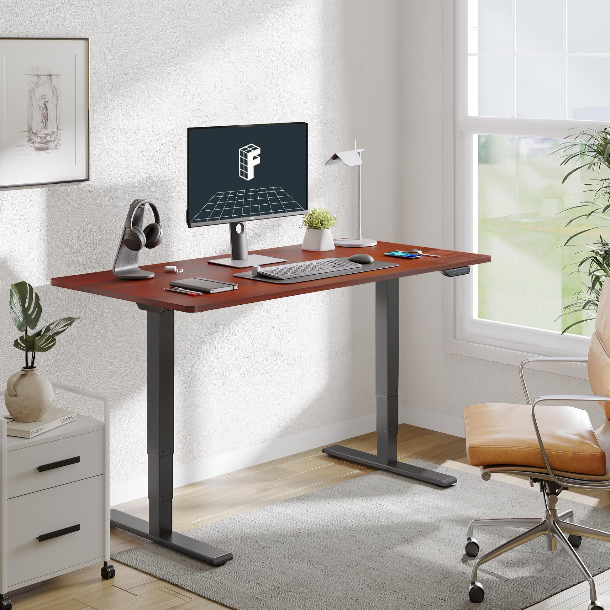 FLEXISPOT E6 Dual Motor 3 Stages Standing Desk 72x30 Inch Whole-Piece Board Height Adjustable Desk Electric Stand Up Desk Sit Stand Desk(Black Frame - WoodArtSupply