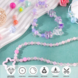 180-240PCS Assorted Acrylic Beads For Bracelet Making, Flower Bow Butterfly Candy Star Heart GummyBear Kawaii Aesthetic Bracelet Charms,Cute Beads For Jewelry Making DIY Necklace Keychain Phone Charms TINKRSTUFF