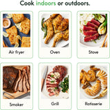 CHEF iQ Sense Smart Wireless Meat Thermometer with Ultra-Thin Probe, Unlimited Range Bluetooth Meat Thermometer, Digital Food Thermometer for Remote Monitoring of BBQ Grill, Oven, Smoker, Air Fryer CHEF iQ