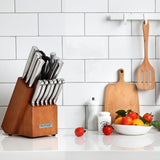 McCook® Knife Sets, German Stainless Steel Kitchen Knife Block Sets with Built-in Sharpener McCook