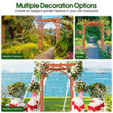 Tangkula 85 inches Garden Arbor, Wooden Wedding Arches Structure w/Trellis Sides for Climbing Plants, Patio Bridal Party Decoration Arbor for Garden, Lawn, Parties, Ceremony (Natural) Tangkula
