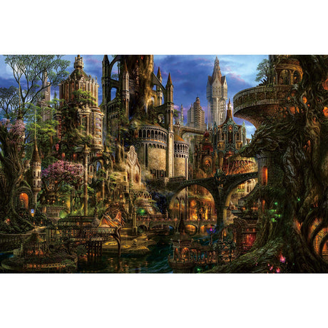 Ingooood- Jigsaw Puzzle 1000 Pieces for Adult- Fantasy Series- City of Green Plants_IG-1146 Entertainment Wooden Puzzles Toys Ingooood