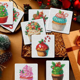 DIY Diamond Art Painting Fashion Coasters with Holder for Adults (Christmas Cupcake Coasters) YIMORE