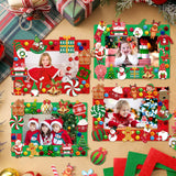 Remagr 496 Pcs Christmas DIY Picture Frames Craft Kit 32 Set Felt Photo Frames with 200 Christmas Sticker to Decorate with 100 Foam Leaves, 100 Ball, 64 Magnet for Xmas Winter Party Favor Home Decor Remagr