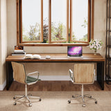 Tribesigns 78" Modern Large Office Desk, 2-Person Computer Workstation, Industrial Wooden Desk with Metal Legs, Perfect for Home Office, Gaming, Working Tribesigns