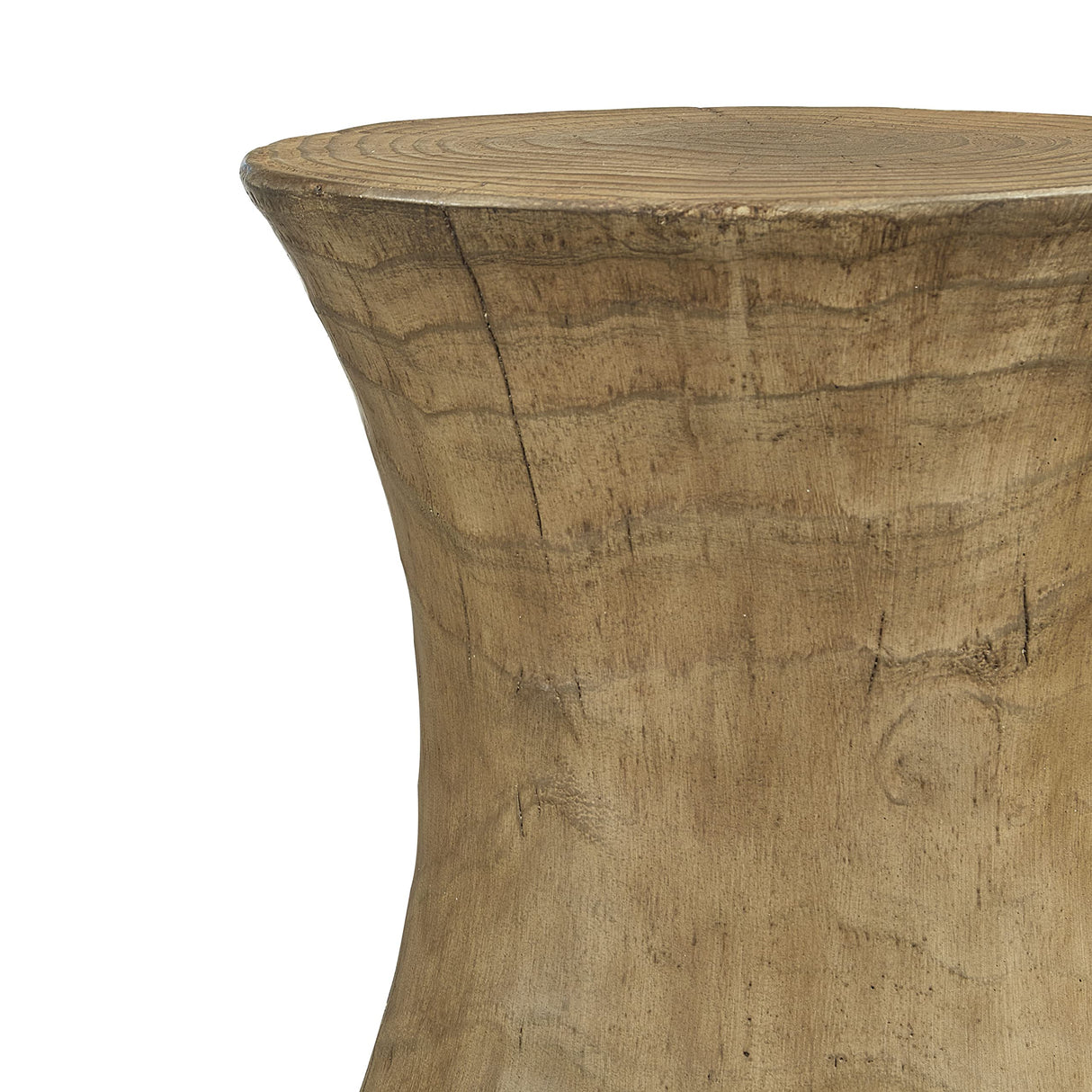 Ball & Cast End Faux Wood Stump Table, Natural Ball & Cast