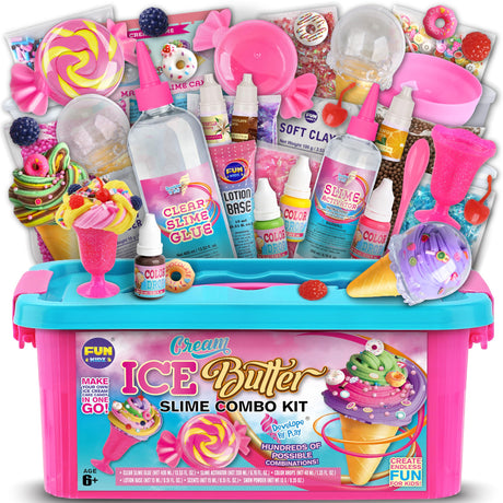 Gift Butter Slime Kit for Girls 10-12, FunKidz Ice Cream Soft Slime Making Kit Ages 8-12 Kids Slime Toys Ideal Birthday Party Present FUN KIDZ