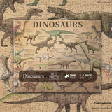 Dinosaur Puzzle 1000 Pieces for Adult, Vintage Dinosaur Jigsaw Puzzles Includes Major Dinosaur Groups, Animal Puzzle as Dinosaur Souvenir BBOLDIN