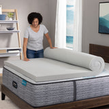 Beautyrest Black Diamond Cooling, Pressure-Relieving Memory Foam Mattress Topper, Twin, 3-Inch, Grey Beautyrest