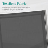 Best Choice Products 4-Piece Outdoor Textilene Patio Conversation Set, Backyard Furniture w/Loveseat, Coffee Table, Steel Frame - Taupe/Charcoal Best Choice Products