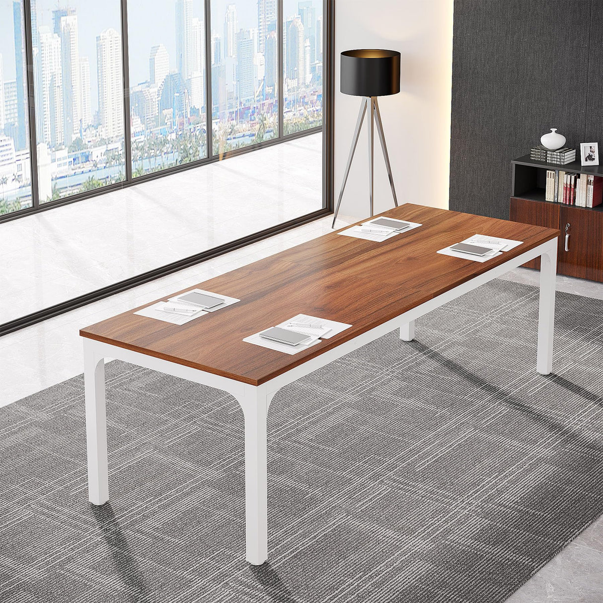 Tribesigns 78.74-Inch Conference Table Set of 2, 13FT Conference Room Table, Large Rectangle Meeting Seminar Table Set for 10-14 Person, Long Business Tables (Only Table) Tribesigns