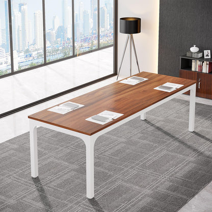 Tribesigns 78.74-Inch Conference Table Set of 2, 13FT Conference Room Table, Large Rectangle Meeting Seminar Table Set for 10-14 Person, Long Business Tables (Only Table)