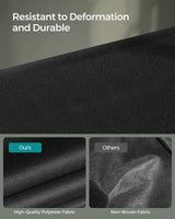 SONGMICS Shoe Rack, 4-Tier Shoe Organizer, Fabric Shoe Shelf Storage with 4 Hooks, Holds up to 24 Pairs of Shoes, Height-Adjustable Shoe Rack for Entryway, Hallway, Closet, Easy Assembly, Ink Black SONGMICS