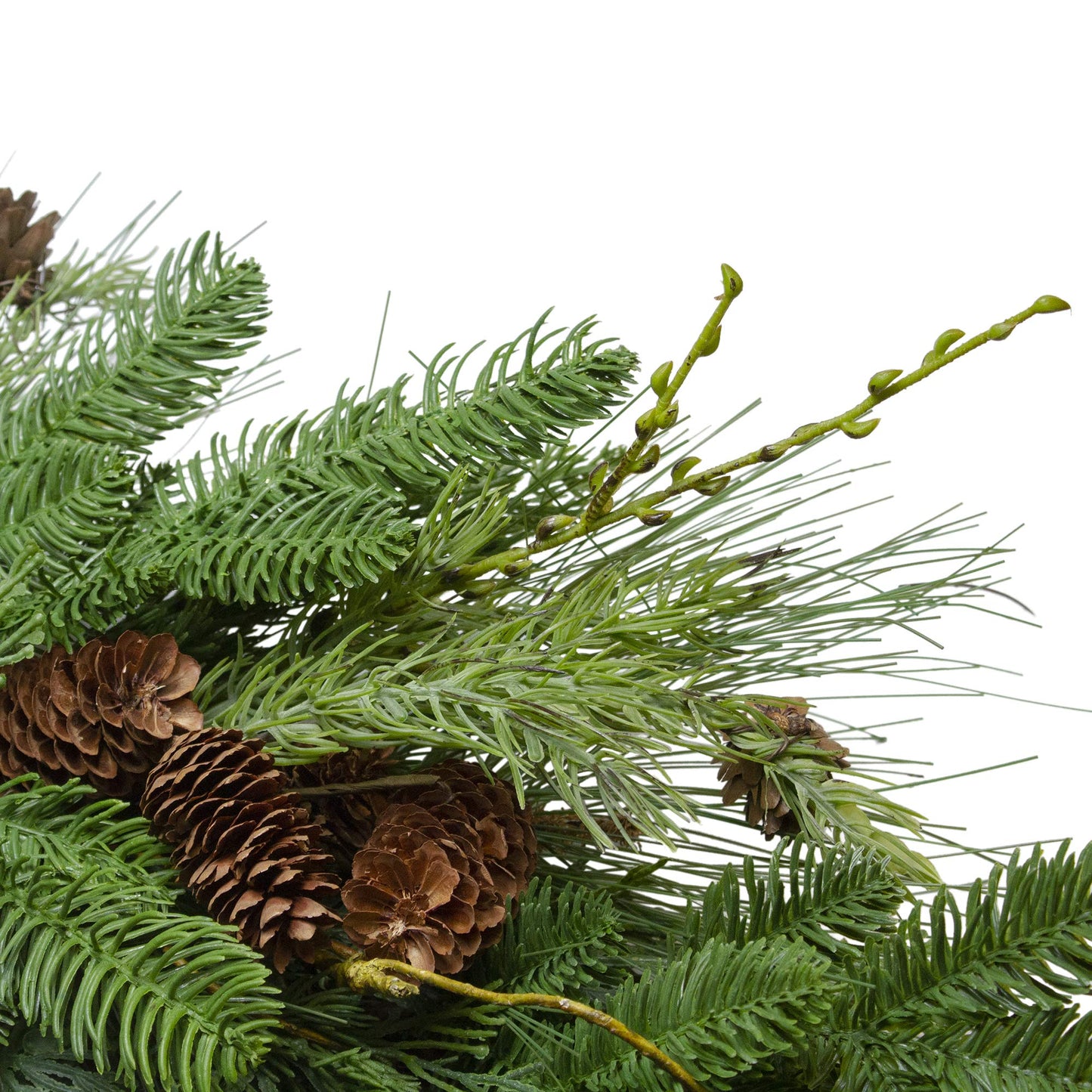 Northlight Pine Cone and Cedar Artificial Christmas Wreath - 32-Inch, Unlit