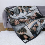 ICELIETE Ships Next Day, Custom Blanket with Picture Text Customized Fleece Photo Blanket for Couples Gifts Personalized Blankets and Throws Christmas Birthday Gifts for Boyfriend Girlfriend ICELIETE