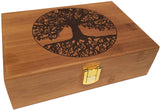 Blake & Lake Tree of Life Keepsake Box - Wooden Keepsake Box with Hinged Lid - Engraved Design - Decorative Wooden Boxes with Lids - Wood Gift Box Blake & Lake