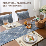 Vinyl Placemats Set of 4, Faux Leather Waterproof and Heat Resistant Place Mats, Washable Anti-Slip Table Mats with Coaster, Wipeable Placemats for Indoor & Outdoor 17" x 12" (Beige, Set of 4) NCUE