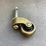 LUXUFUL 1" Swivel Stem Ball Caster Wheel, Zinc Alloy Castor for Furniture Socket Type Mounting Stem, Antique Brass, 353lbs, Pack of 4 LUXUFUL