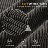 MAXYOYO 3 Seater Couch for Living Room, Boneless Couch with Tufted Cushion & Backrest, Upholstered Floor Sofa, Sofa in A Box, Dark Grey MAXYOYO