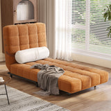 JASIWAY Convertible Chair Bed Sleeper for Adults, 3-in-1 Convertable Single Sofa Futon Chair for Small Spaces, Foldable Sleeping Chaise Lounge, Trifold, Armless, Corduroy (Caramel) JASIWAY
