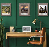 Rustic Barnwood Picture Frames 8x10 - Set of 2 - Natural Reclaimed Wood Real Glass - Handcrafted Vintage Distressed, 1 3/4" Frame Width WOOD SIDE ORBIS