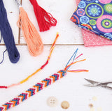 ThreadArt Huge 50 Color Premium Egyptian Long Fiber Cotton Embroidery Floss Thread Kit - Six Strand Set for Hand Embroidery, Friendship Bracelets, Cross Stitch and Crafts Threadart