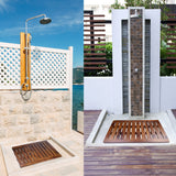 Acacia Wood Shower Mat 24x18 Inches by Demigo, Luxury Bath Mat Non Slip for Bathroom Bathtub Shower Spa Garden Home, Wooden Floor Mat Square Large for Outdoor and Indoor Demigo