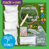 Made By Me Mix & Mold Your Own & Make 4 DIY Personalized Stepping Stones, Great Spring & Summer Weekend Activity, Perfect Keepsake, Birthday Party Idea for Kids Ages 5, 6, 7, 8, 9, Multicolor Made By Me