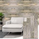 BARNWOODUSA Real Reclaimed Wood Planks - Easy Nail-Up Shiplap Panels for Rustic Wood Wall Paneling (Natural Weathered Gray, 3 Square Feet) BarnwoodUSA LLC