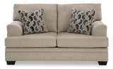 Signature Design by Ashley Stonemeade Casual Loveseat with 2 Toss Pillows, Light Brown Signature Design by Ashley