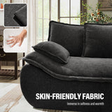 Hobestluk Sofa Couches 2-Seater Modular Sectional Sofa, 89''Comfy Loveseat with Throw, Deep Seat Small Sofa for Small Space, Memory Foam Sectional Couches for Living Room, Office, Apartment Hobestluk