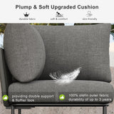 LayinSun 11 Pieces Aluminum Patio Furniture Set, Modern Modular Sectional Sofa with Coffee Table and Upgrade Thickness Cushion LayinSun