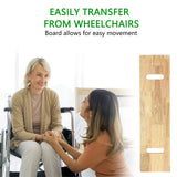 YPCBYNBS Wooden Transfer Board,Made of Heavy-Duty Hardwood for Transferring Disabled Patient,Elderly,Seniors Between Wheelchair,Bed,Commode,or Chair,30" with Two Hand Cutouts YPCBYNBS