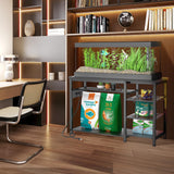 55-75 Gallon Fish Tank Stand: Heavy Duty Aquarium Stand with Power Outlets and Cabinet for Fish Tank Accessories Storage - Metal Frame, 1200LBS Capacity, Suitable for Fish & Reptile Terrariums Keelian