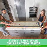 GoSports Shuffleboard and Curling 2 in 1 Board Games - Classic Tabletop or Giant Size - Choose Your Style GoSports