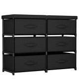 GcdPai Dresser with 6 Fabric Drawer Stand Desktop Sturdy Metal Plastic Support Tube Cube Storage Cabinet for Bedroom Organization Dorm Front Hall Entryway GcdPai