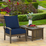 Arden Selections Outdoor Deep Seat Set, 24 x 24, Rain-Proof, Fade Resistant, Deep Seat Bottom and Back Cushion 24 x 24, Sapphire Blue Leala Arden Selections