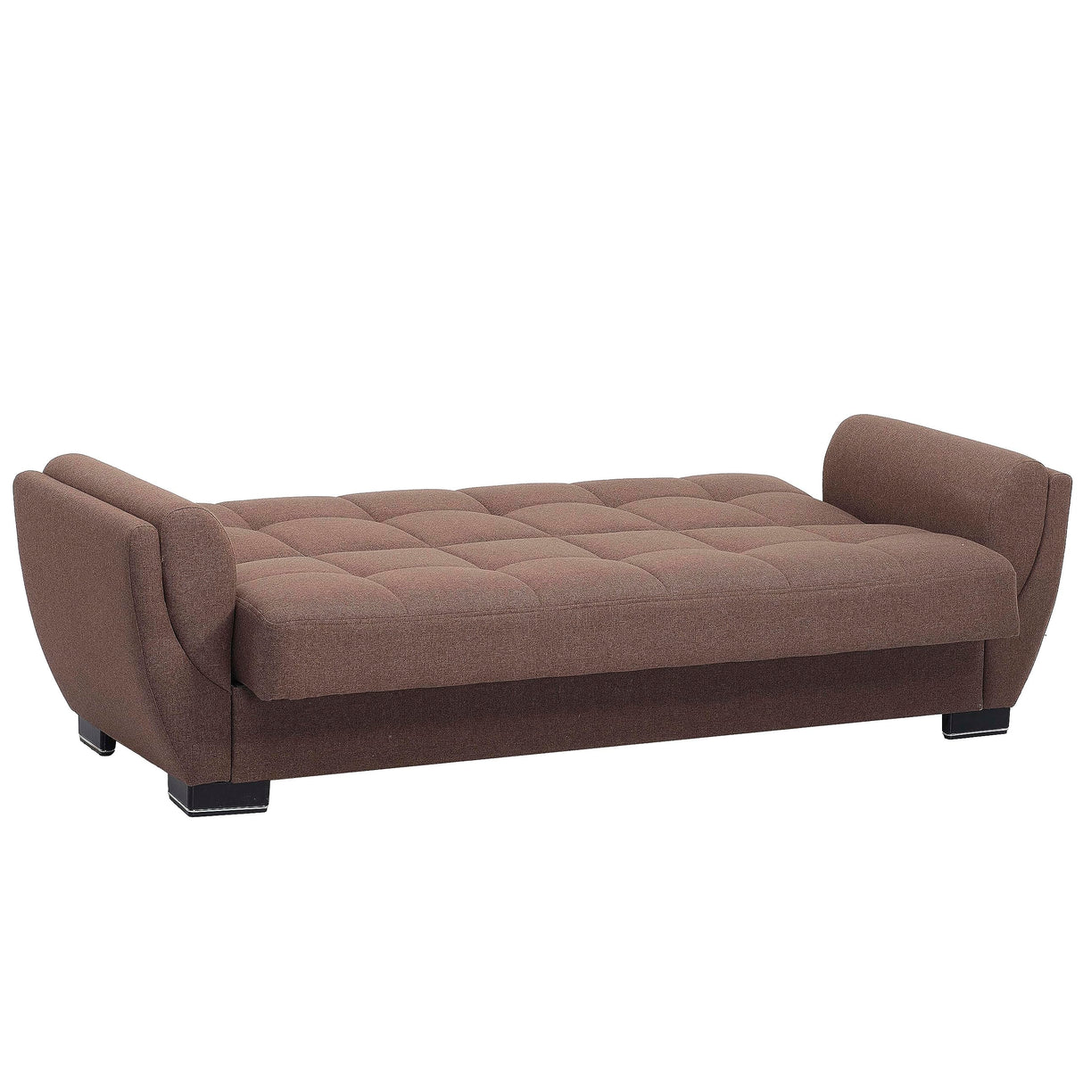 Sweet Home Stores AIR 95" Convertible Sofa Bed with Storage, Firm, Fabric, 3 Seater, Upholstered Sleeper Sofa Couch, Futon for Living Room, Brown-112 Sweet Home Stores