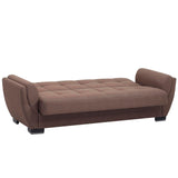 Sweet Home Stores AIR 95" Convertible Sofa Bed with Storage, Firm, Fabric, 3 Seater, Upholstered Sleeper Sofa Couch, Futon for Living Room, Brown-112 Sweet Home Stores