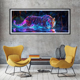 SKRYUIE 5D Large Diamond Painting Kits Tiger - DIY Diamond Art Kits for Adults Animal, Full Round Drill - Crystal Embroidery Cross Stitch - Craft for Wall & Office Decor - 12x30 inch / 30x80 cm C17 SKRYUIE