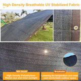 UCINNOVATE 10x10 FT Sunblock Mesh Shade, 90% Sun Shade Cloth Fabric Plants Shade Screen Netting with Grommets, Durable Sunshade UV Resistant Fabric for Pergola Patio Lawn Garden Deck or Dog Kennel UCINNOVATE