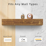 48" Rustic Wood Fireplace Mantel | Wall-Mounted & Floating Shelf for Home Decor Mederlo