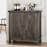 IDEALHOUSE Buffet Cabinet Farmhouse Storage Cabinet with Doors and Shelves, Buffets and Sideboards Entryway Cabinet with Storage Accent Console Cabinet for Living Room, Dining Room (Rustic Oak) IDEALHOUSE