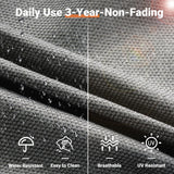 ovios 8 Piece Outdoor Patio Furniture with Cozy Comfortable Swivel Chair,Rattan Wicker Coversation Couch Set with 3 Seater Sofa,Sectional Set for Outside Patio Balcony Backyard Pool,Dark Grey ovios