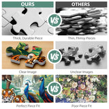 Jigsaw Puzzles for Adults 500 Pieces Puzzle Elephant Tiger Puzzle for Adults Children Elderly Puzzles Peacock Animal Puzzle 500, Home Decor Gift Family Game for Men Women Elders Seniors (20.5"x15") Jeacirio