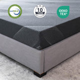 Dyonery King Mattress 8 Inch Charcoal Gel Memory Foam in a Box, CertiPUR-US Certified Fiberglass Free, Cooling Double Mattress, Made in The USA of US Foam, 80" × 76" × 8", Medium Dyonery