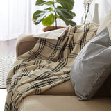 DII Modern Farmhouse Plaid Collection Cotton Fringe Throw Blanket, 50x60, White/Black DII